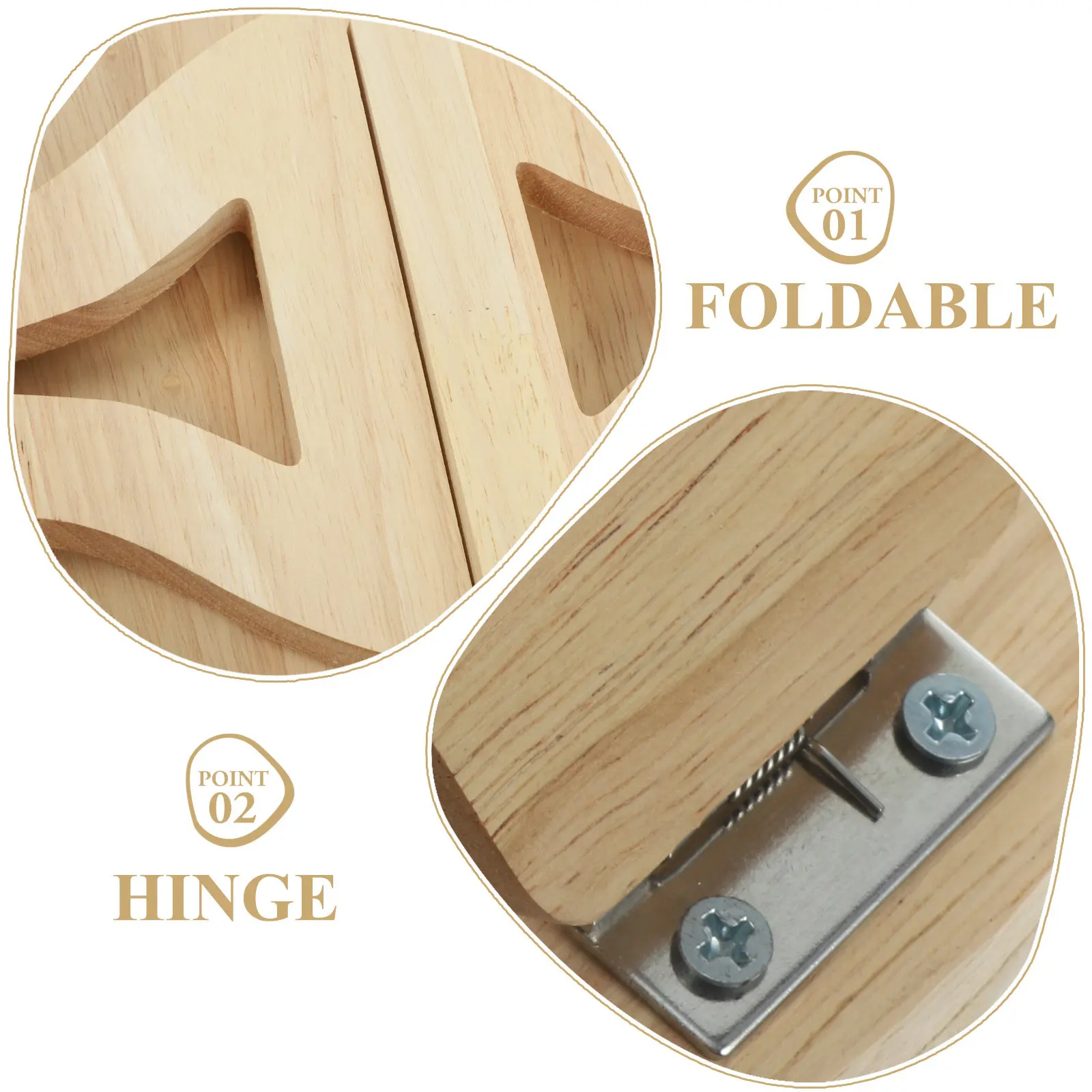 Wooden Sofa Armrest Tray Table Round Foldable Design Heavy Duty Clip on Base for Snacks Drinks Phone Books on Couch Or Bed