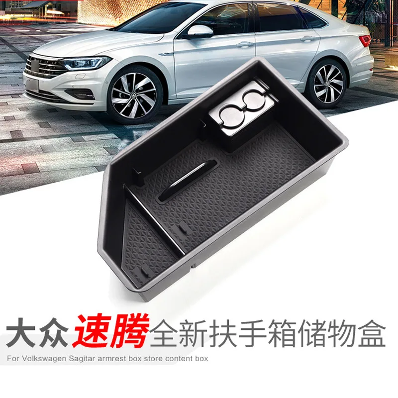 

FOR 19-24 Volkswagen Sagitar Central control armrest box storage box Car storage Automotive interior modification