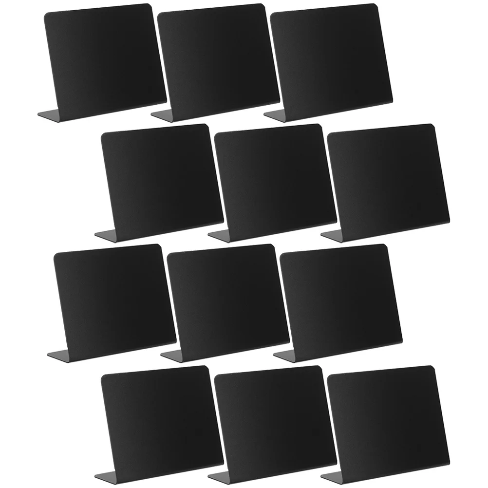 

12Pcs Food Labels Mini Blackboards Multifunctional Chalkboards Reusable Writing for Party Buffet Desktop