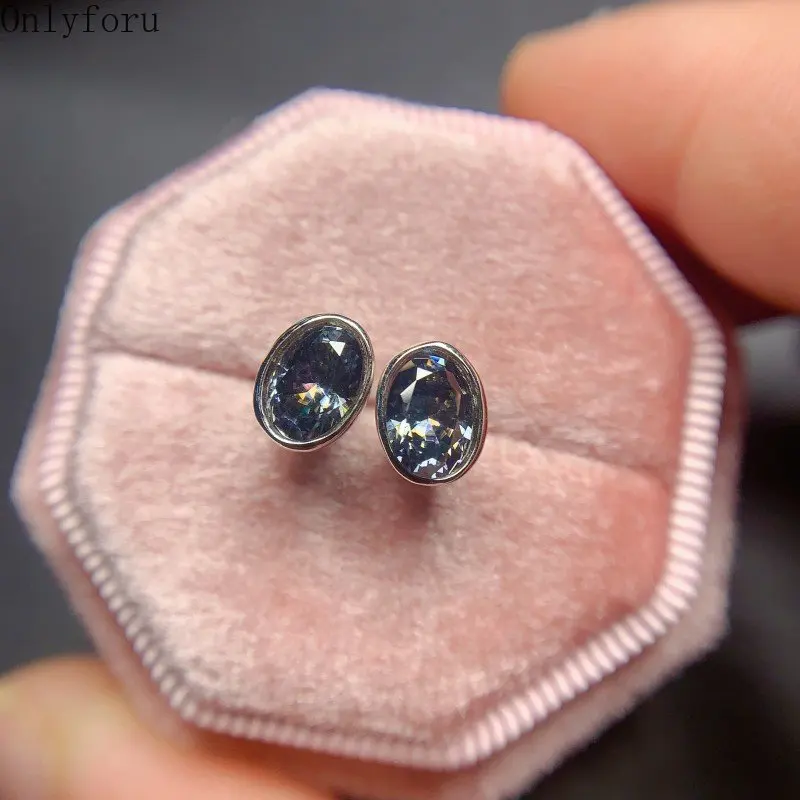 

1 Carats Gray/Grey Moissanite Diamond Earring for Women 925 Sterling Silver Fine Wedding Jewelry
