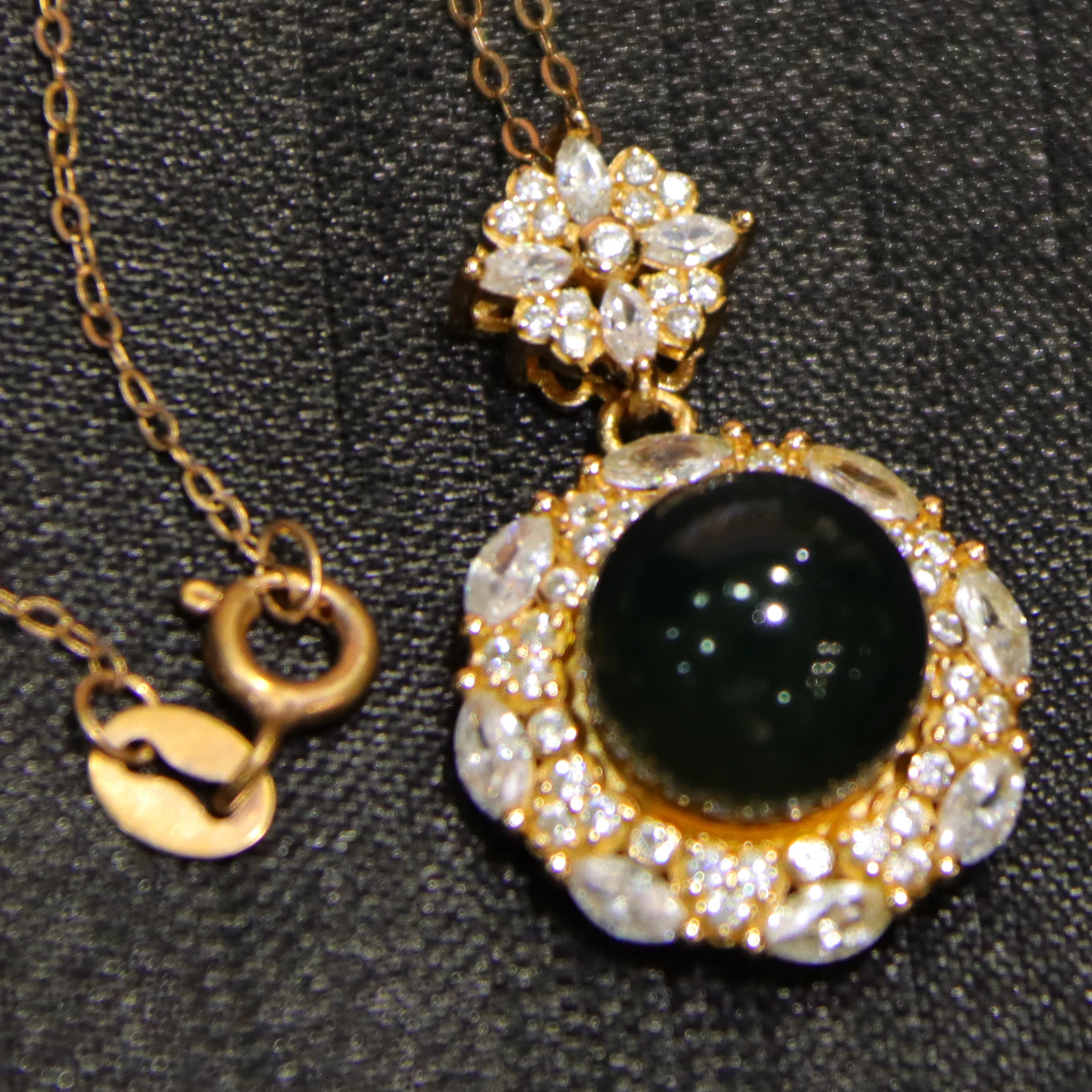 Pure Silver Natural Mexican Blue Amber Pendant 9mm  Floral Vintage Layered Design Jewelry