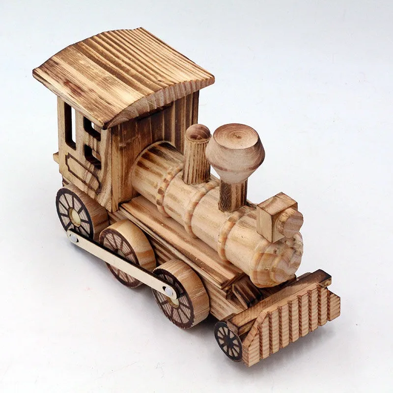 Antique wooden roller model, new popcorn machine ornaments, mixer, locomotive, tourist crafts