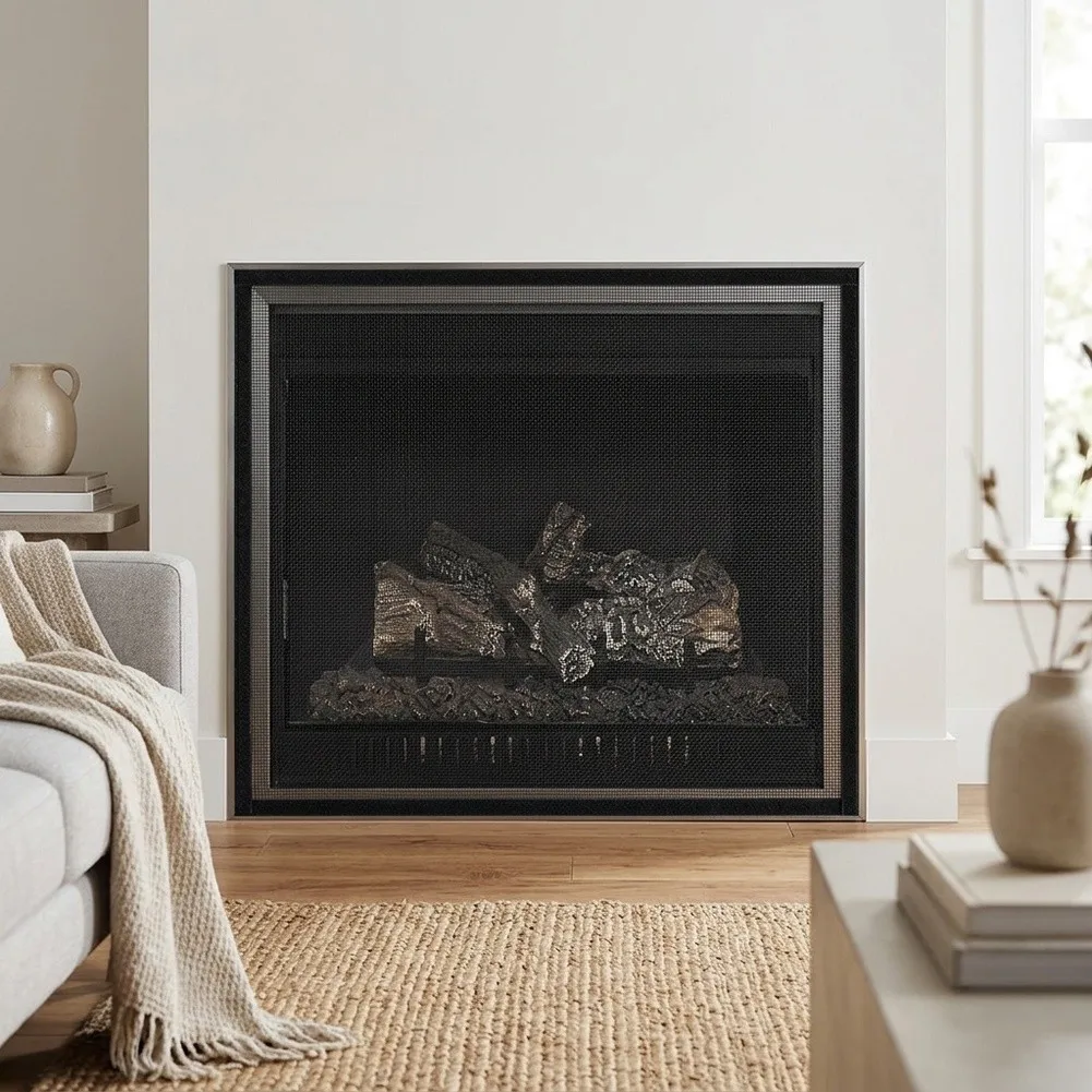 Mesh Fire Guard Fireplace Safety Guard For Secure Play Area Easy Installation Accident Prevention For Child Safety