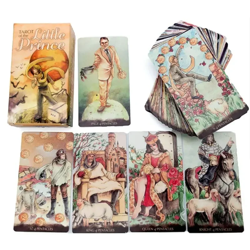 Tarots of the Little Princes Whimsical Loosely 78 Deck Card Fate Divination Game R66E