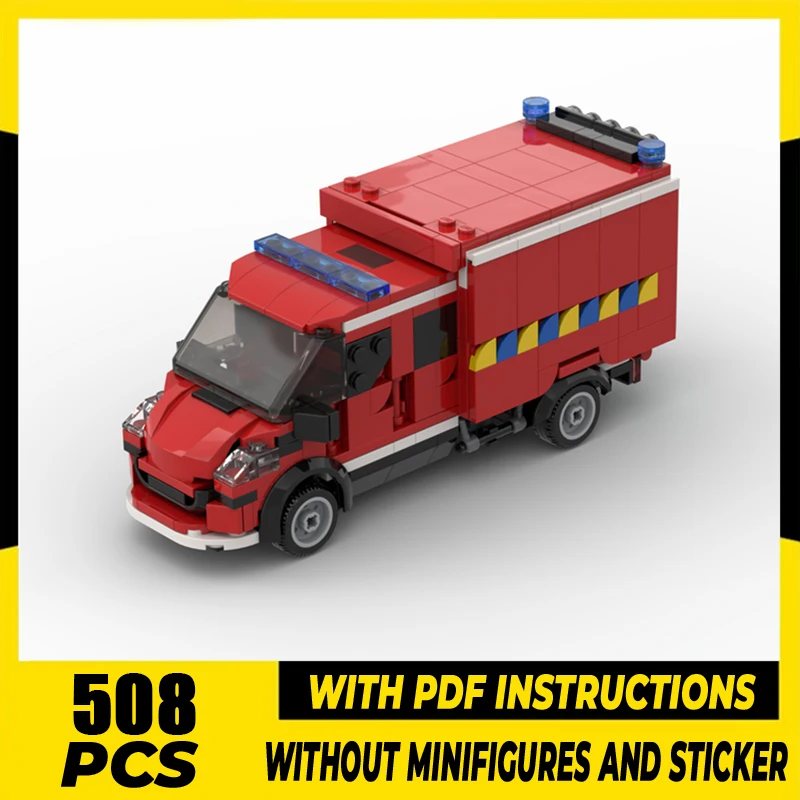 

Moc Building Blocks Car Series Belgian Fire Truck Tools Equipment Model Technology Brick Brand-name Vehicle DIY Toy For s