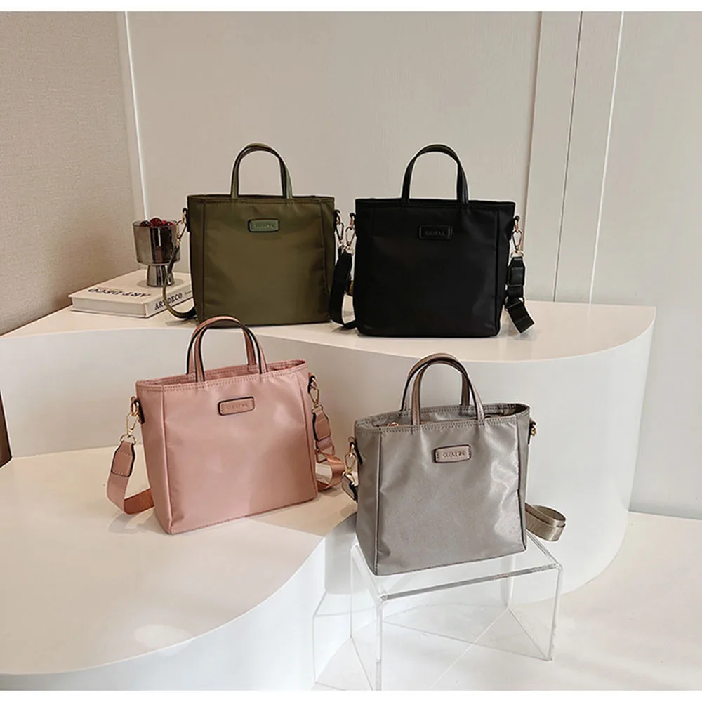 ナイロン トート ショルダーバッグ レディース 2025 新作 大容量 カジュアル スクエア ハンドバッグ 高品質 テクスチャ 多用途 通勤バッグ