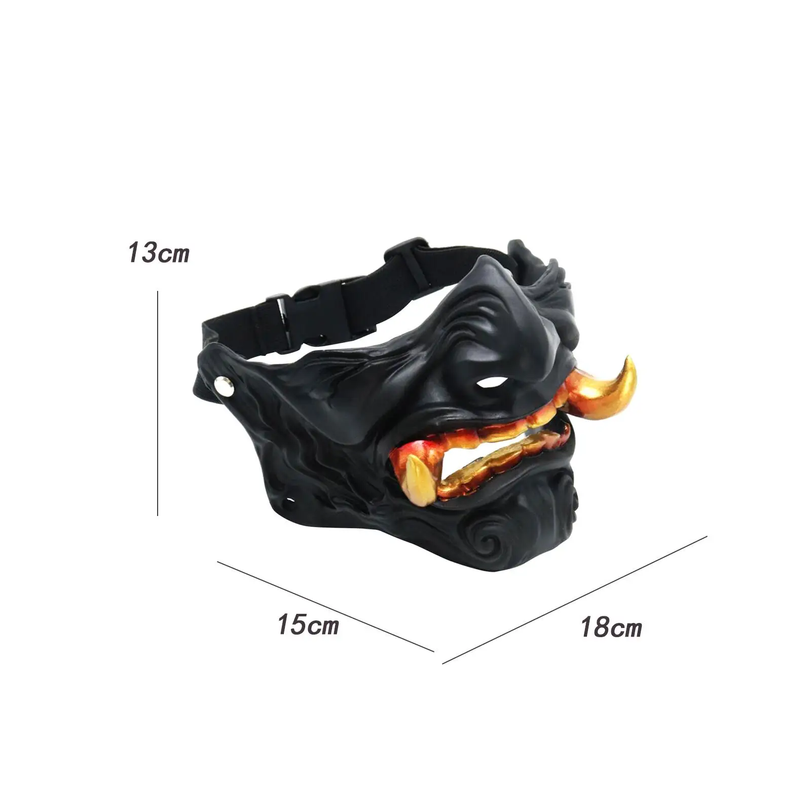 Samurai Mask Scary Mask Decor Roles Play Japanese Halloween Mask