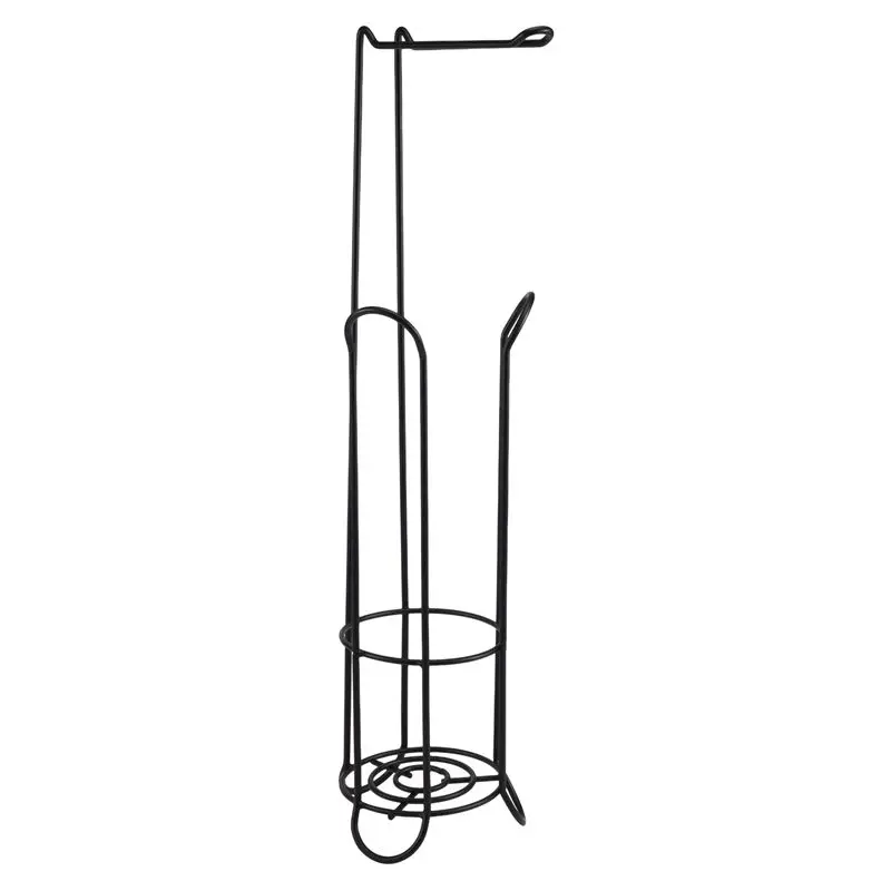 

A76K Stainless Steel Floor Standing Paper Roll Towel Holder Stand Organizer Toilet Paper Rack Bathroom Vertical Storage Bask
