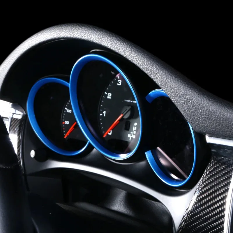 Car Styling Dashboard Decorative Light Strip Cover Frame Stickers For Porsche Macan Cayman Boxster Panamera Cayenne Accessories