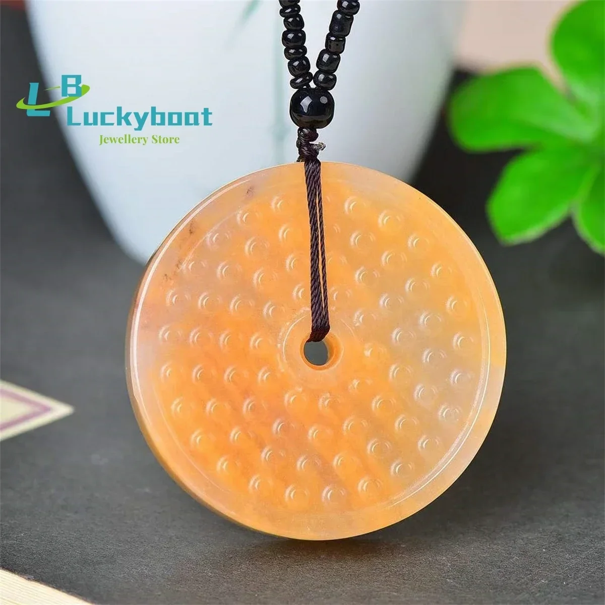 Natural Gold Silk Jade Multicolor Retro Safety Wall Exquisite and Versatile Simple and Fashionable for Men and Women