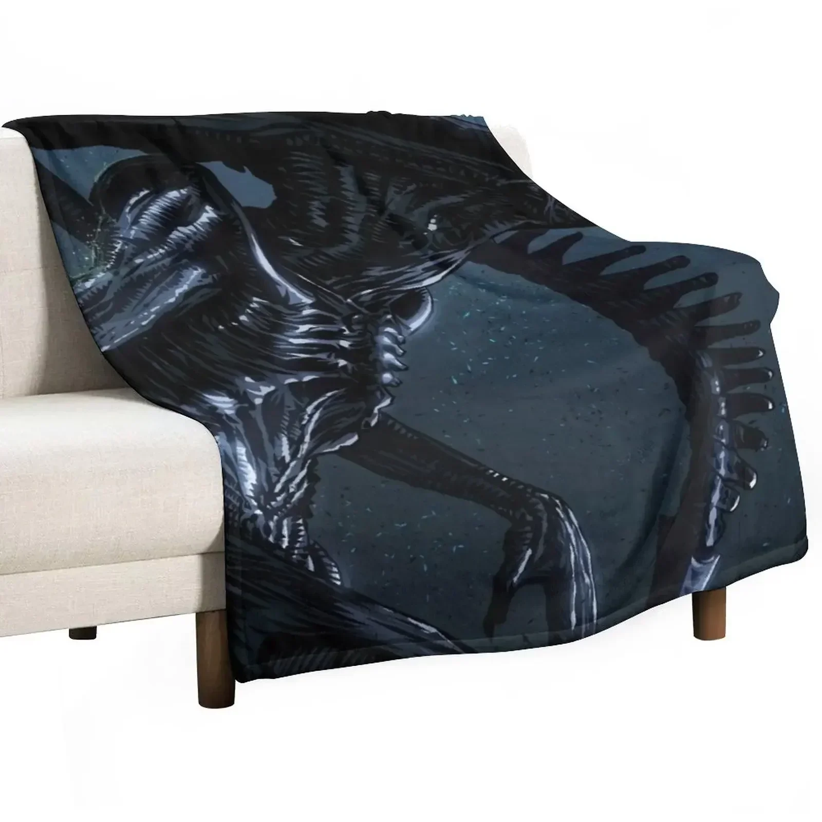 Xenomorph Alien Throw Blanket Picnic Thermals For Travel Sofa Throw Blankets