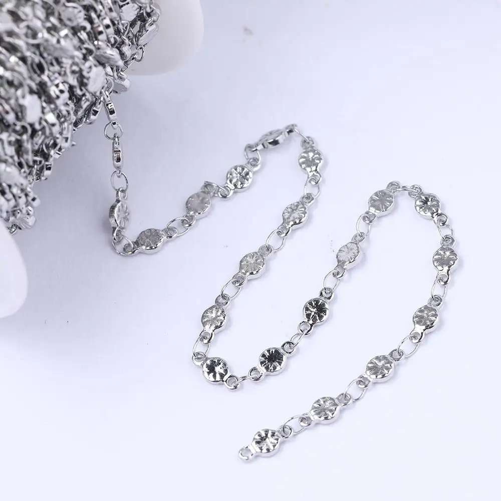 Onwear 2 متر/وحدة الفولاذ المقاوم للصدأ الكرة مطرز قلادة سلاسل لصنع المجوهرات أساور يدوية النتائج