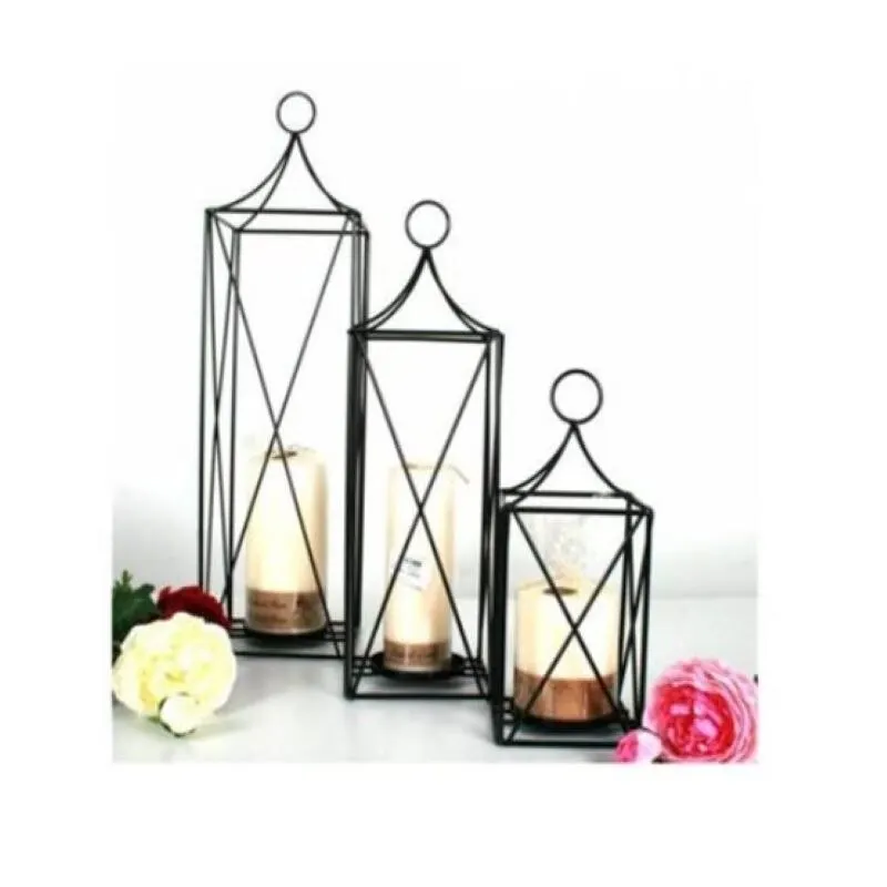 

Decorative Candle Holder 3 Pieces Rustic Iron Birdcage Lantern Light Garden Decoration Lawn Street Lamp Outdoor Waterproof