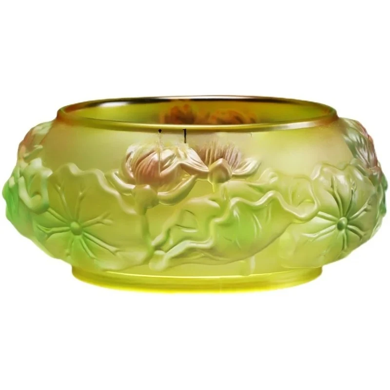 

XL glazed colored incense burner for Buddha incense bowl Buddha utensils God of Wealth incense burner lotus flower
