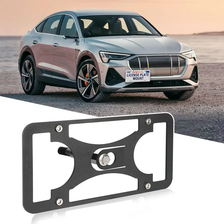 

License Plate Holder Compatible with Audi Q4 eTron 20222026 Not compatible with the etron GT Front Bumper Tow Hook License Plate