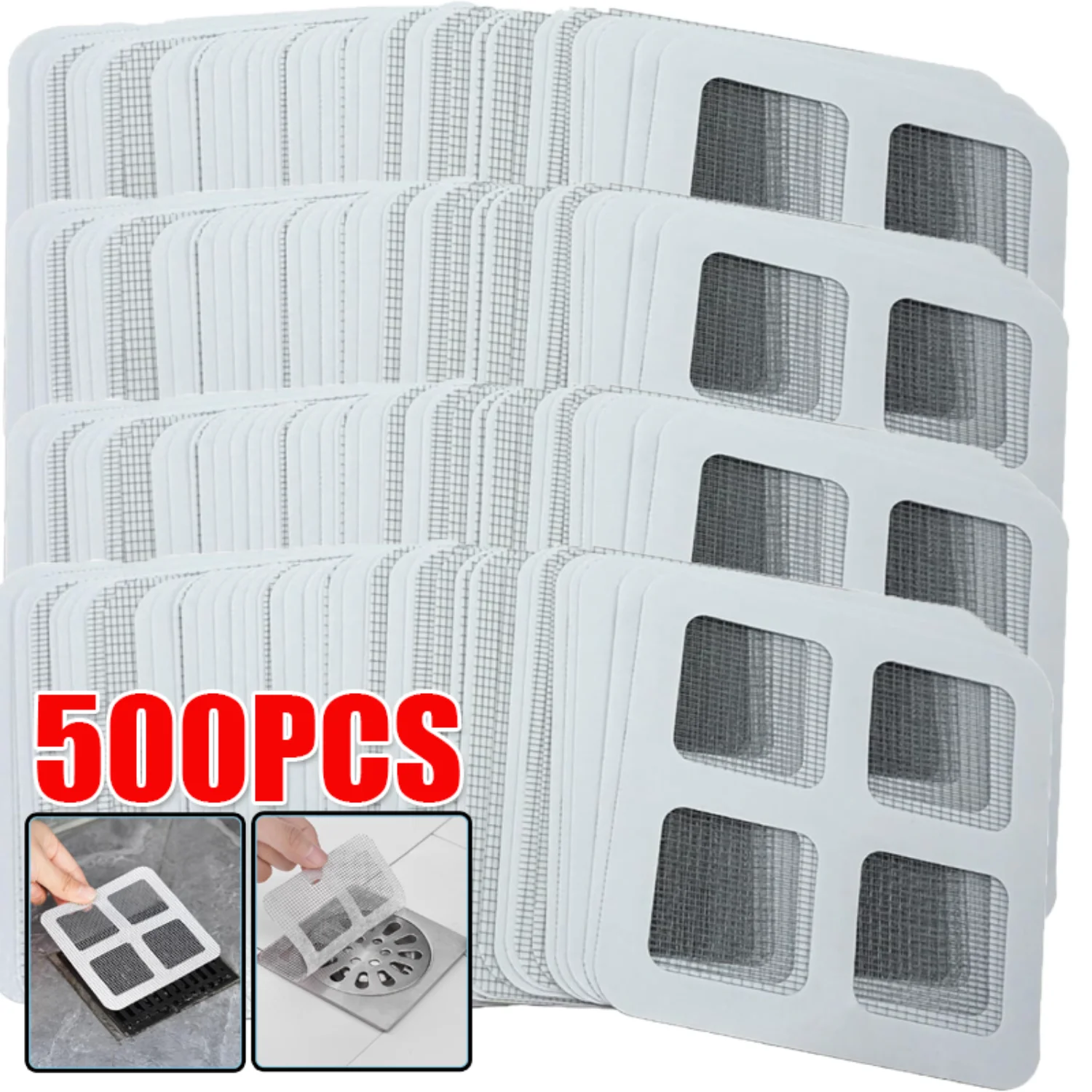 50-500Pcs Einweg Dusche Abfluss Haar Catcher Mesh Dusche Ablauf Abdeckungen Boden Waschbecken Sieb Filter Haar Stopper für Badezimmer