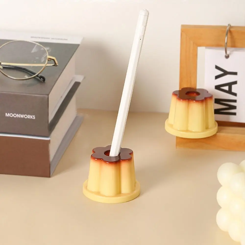 Desktop Organizer Cream Pudding Pen Holder Desktop Storage Stationery Storage Pudding Pencil Stand Pudding Shape Stationery Box