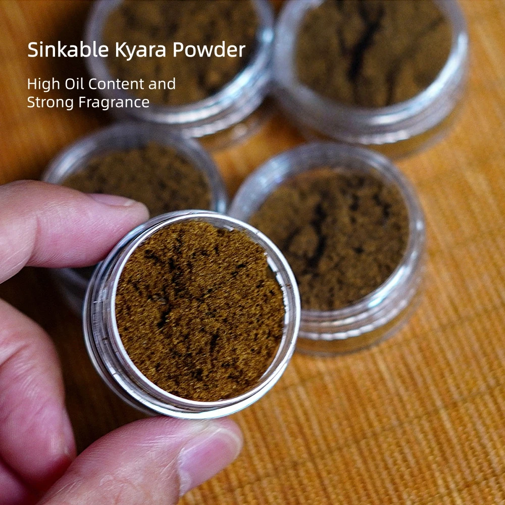 Sinking Kyara Agarwood Powder,High-Grade Hainan Old Agarwood Raw Material,High-Oil Content Incense Spice,Making Incense Seals