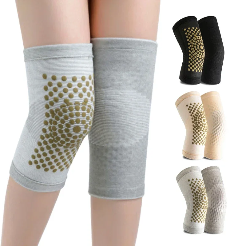 2pcs Self Heating Knee Pads Relieve Pain Improve Blood Circulation Breathable Warm Wormwood Knee Pad Knee Massager Leg Fot Warme