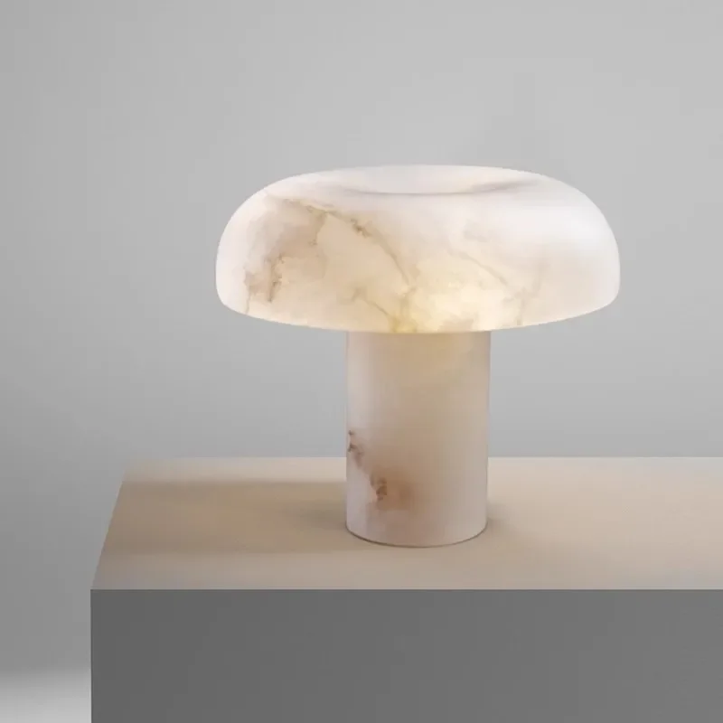 

Full copper marble living room sofa bedside decoration high-end simple mushroom table lamp