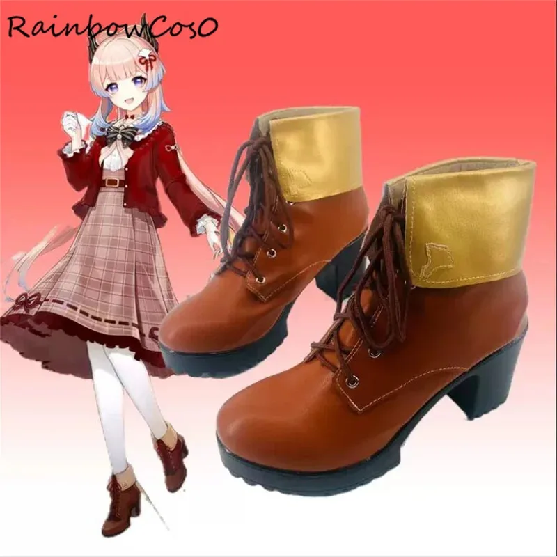 

Сангономия Кокоми Genshin Impact Обувь для косплея Сапоги Игра Аниме Вечеринка Хэллоуин Рождество RainbowCos0 W3964