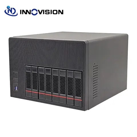 Tooless 8Bays NAS Chassis 8 HDD Bays Hotswap Case Support M-ATX Motherboard With 1x60mm Fan and 2x9025MM Fans 1x2.5inch Bays