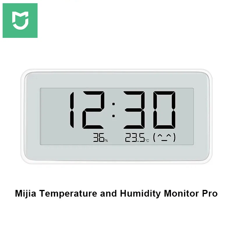 Mijia Thermo Humidity Meter Pro Electronic Thermo Hygrometer Wireless Smart Digital Clock Hygrometer Thermometer E-ink Gift New
