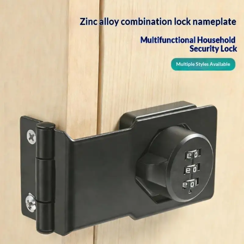 Keyless 3-Digit Cabinet Password Lock Anti-Theft Combination Lock No Drill for Drawer Wardrobe Home Mailbox Office Storage