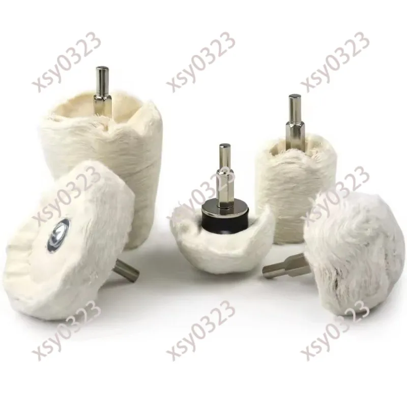 

5Pcs Polishing Cloth Wheels Tapered Buffing Pads for Car Headlight Grille Hub Waxing Cleaning