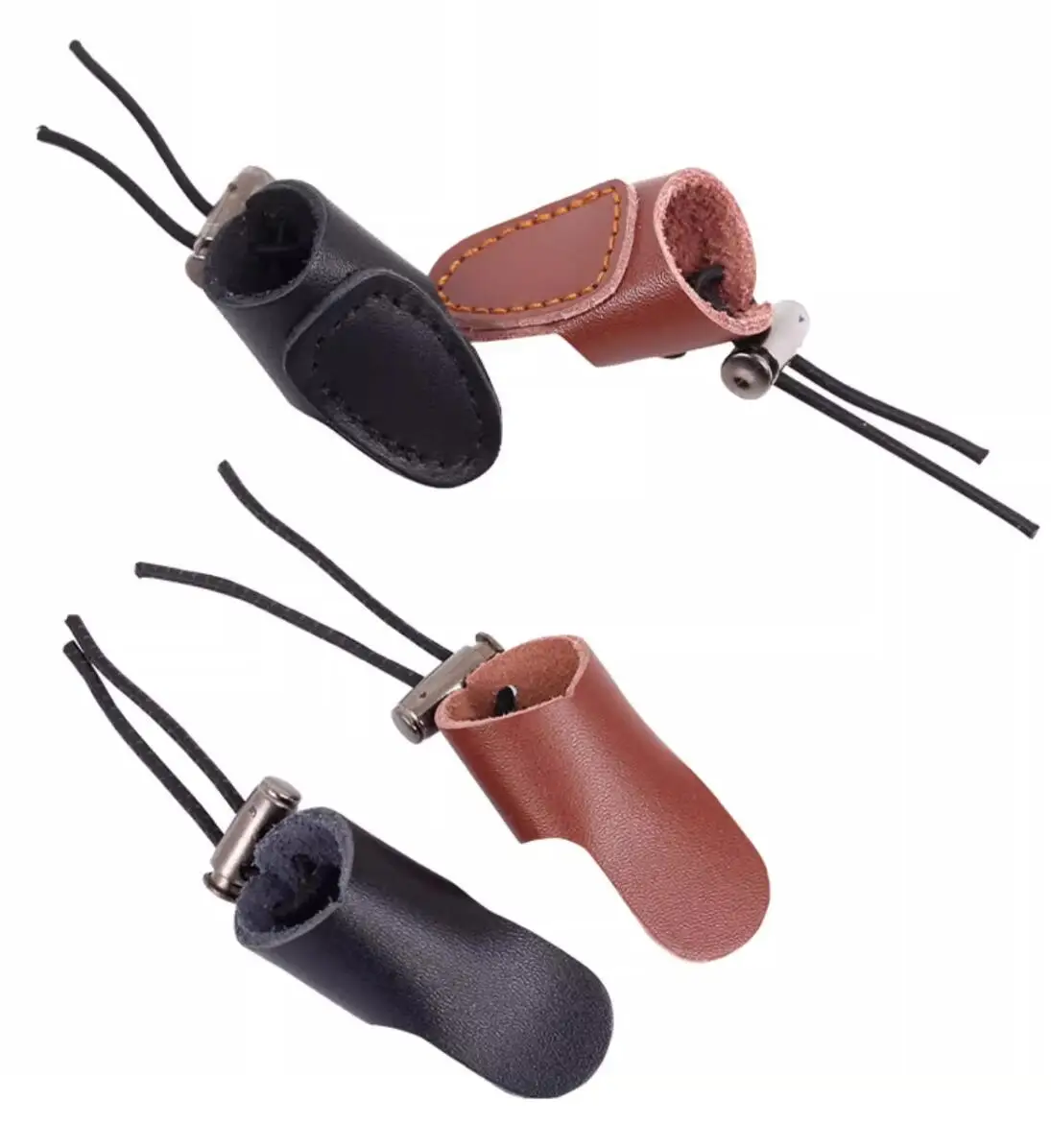Archery Finger Tab Soft Cow Leather Finger Guard Protector Archery Shooting Practice Thumb Ring Hunting Bow Accessories