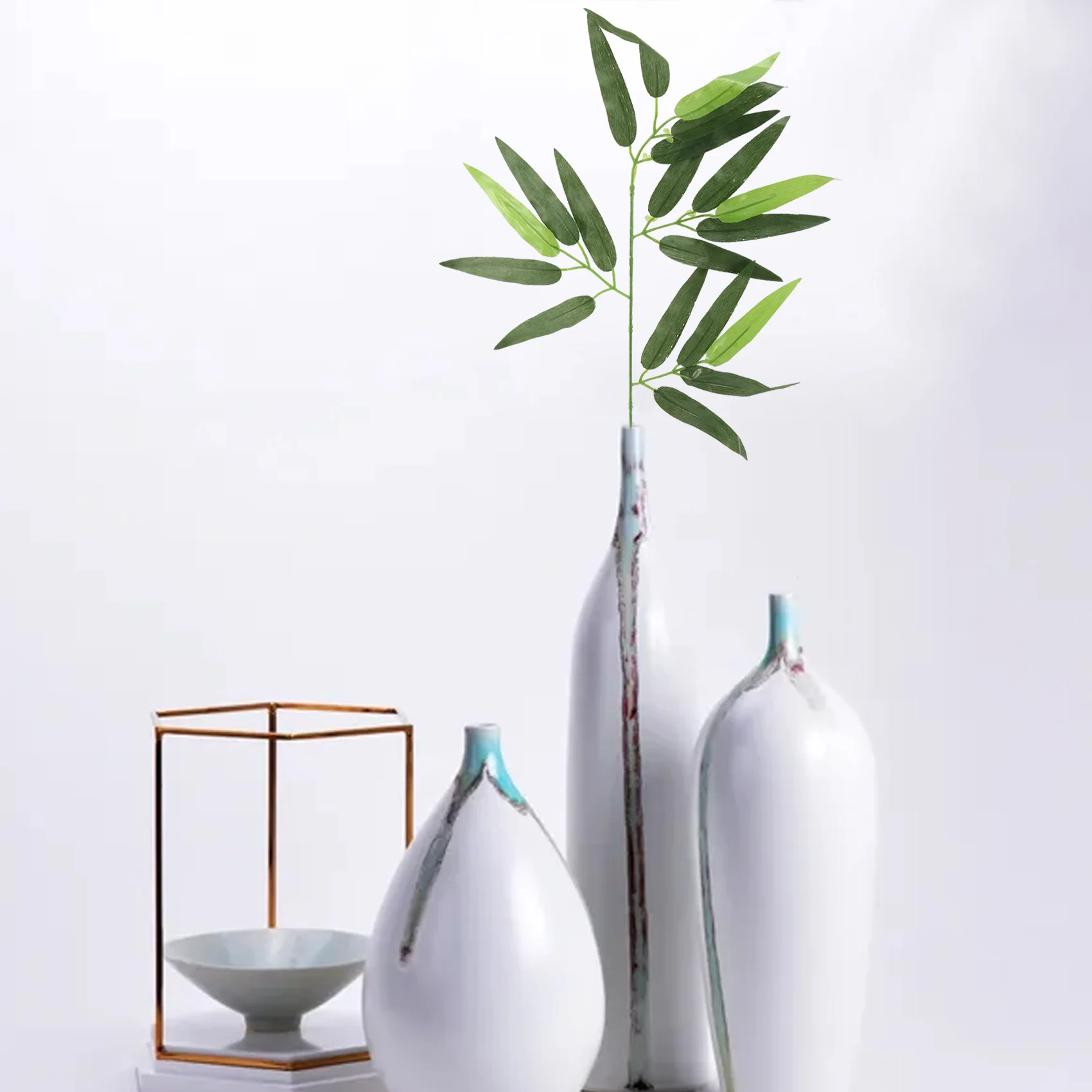 

A20M 50 шт. искусственные листья искусственные зеленые растения зелень листья для дома, отеля, офиса, вечеринки, украшения