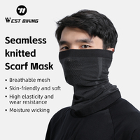 WESTBIKING Thermal Windproof Cycling Mask Knitted Neck Warmer Winter Running Hiking Skiing Cap Bicycle Face Cover Cycling Scarf