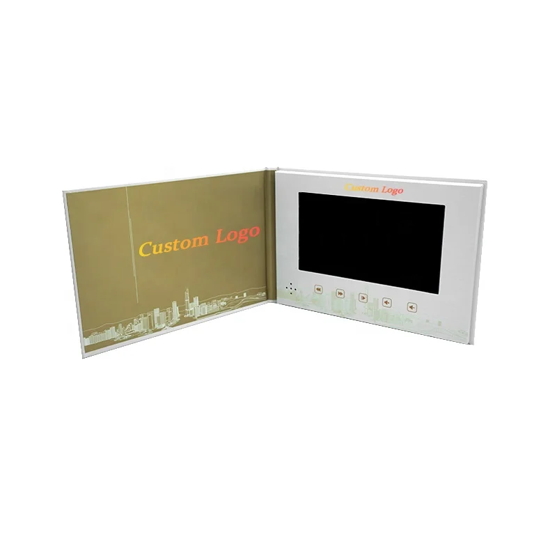 Customized 7 inch size rjoytek new ideas LCD Screen 7 inch LCD brochure hardcase video card brochure R