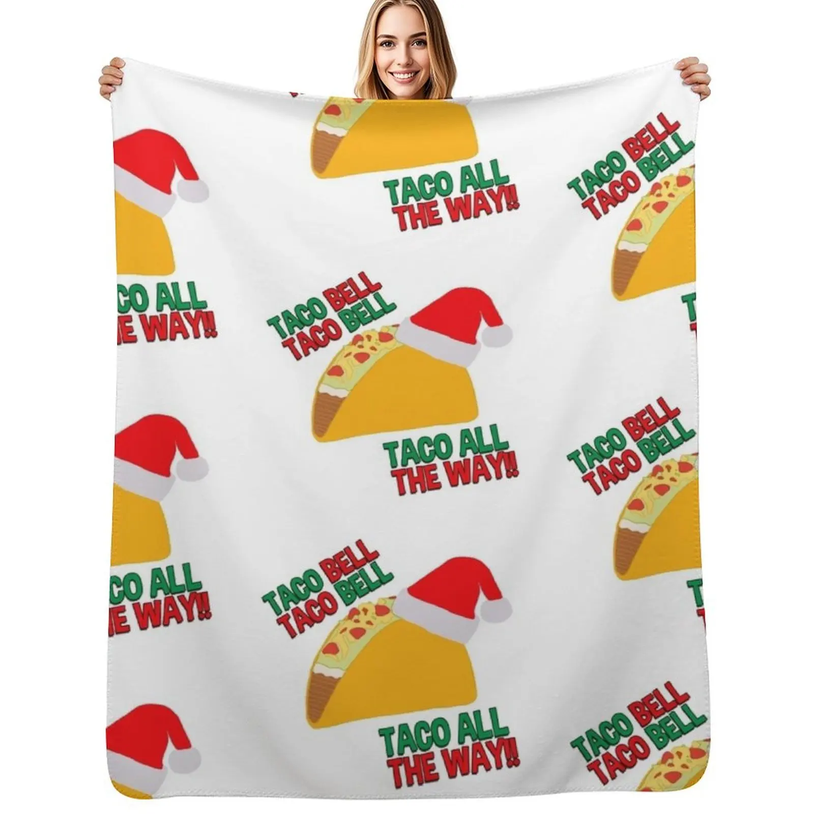 Taco Bell, Taco Bell, Taco All The Way! Throw Blanket Weighted Bed linens Quilt Cute Plaid Soft Blankets