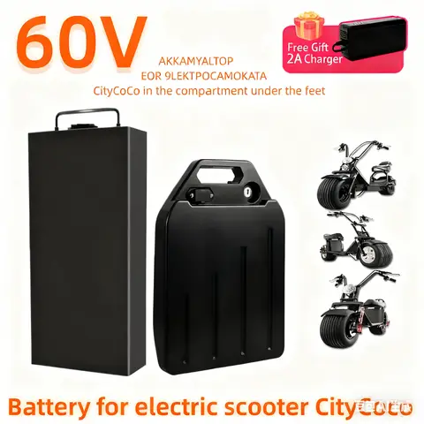 High Capacity 60V 12Ah Lithium Ion Battery Waterproof Replacement for Harley Citycoco Electric Motorcycle Scooter