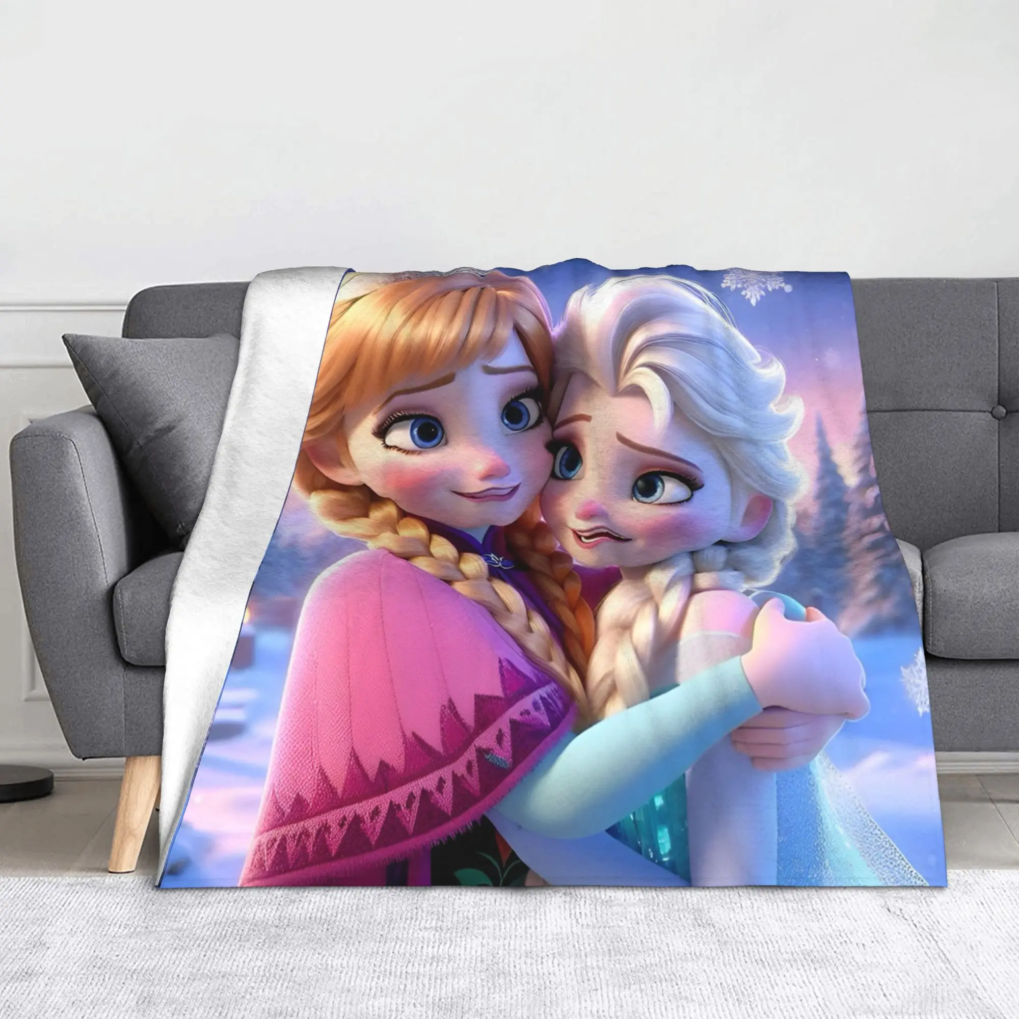 

Фланелевые одеяла «Анна и Эльза» «Холодное сердце» Музыкальные потрясающие пледы для дома 150*125 см покрывало