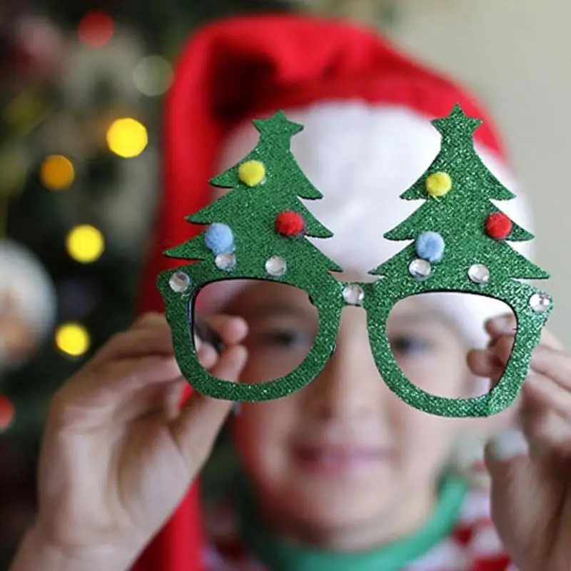 39BD 참신 크리스마스 크리스마스 휴가 안경 프레임 크리스마스 모자 슬랩 팔찌 크리스마스 머리띠를위한 크리스마스 헤드 밴드