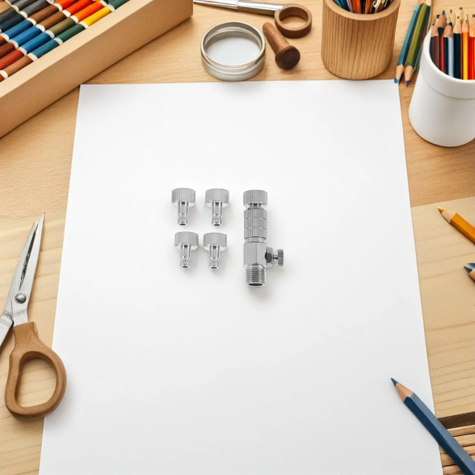 

Комплект быстросъемных соединительных адаптеров 1/8 дюйма (штуцер-гайка) с регулируемым клапаном для легкого отсоединения, универсальный