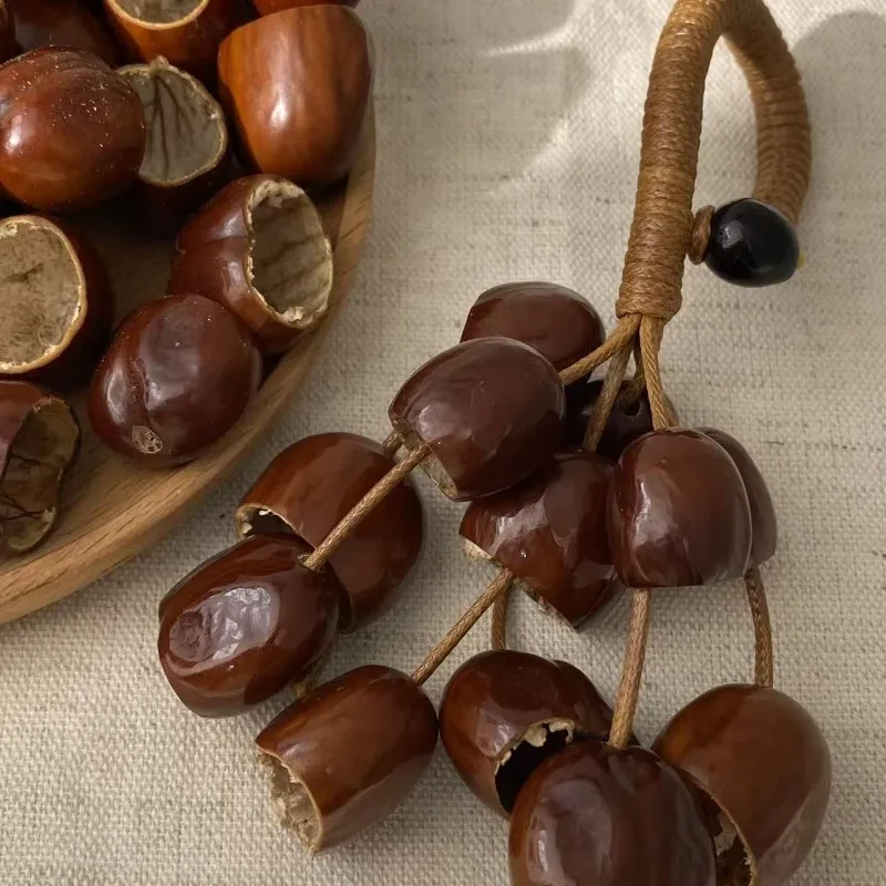 10pcs Natural Shell Wind Chimes DIY Flowers Cardamom Pala Plants Shell Plants Hand Rattle Material Pack Rubber Fruit Handmade