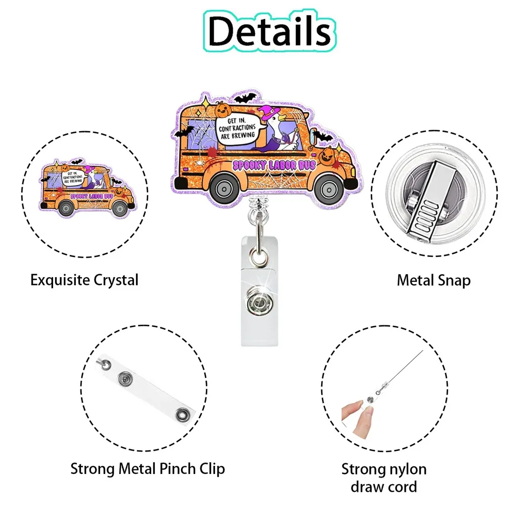Glitter Acrylic Badge Holder  Nurse Badge Reel Id Badge Holder Decorative For Name Badges  Staff Healthcare