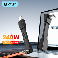 elough PD 240W PD3.1 Type C to Type C Cable Fast Charging 8Gbps 8K@60Hz USB 4 Short Cable for iPhone 15 16 17 Samsung