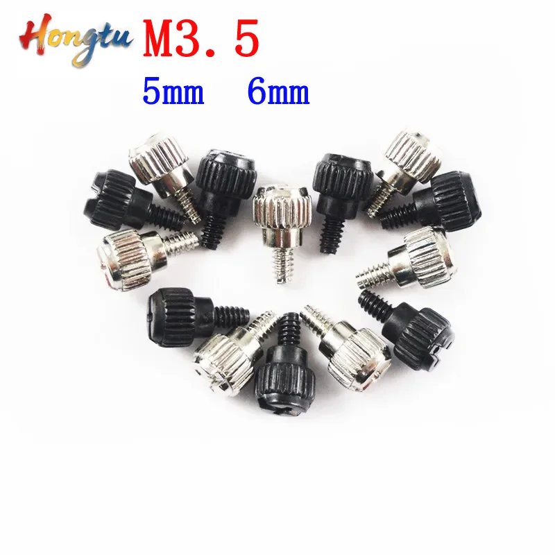 

10Pcs M3.5 & 6#-32 Computer PC Case Cooling Fan Thumbscrews - 5/6mm Thread, 5mm/6mm Teeth Length, Toolless Adjustment