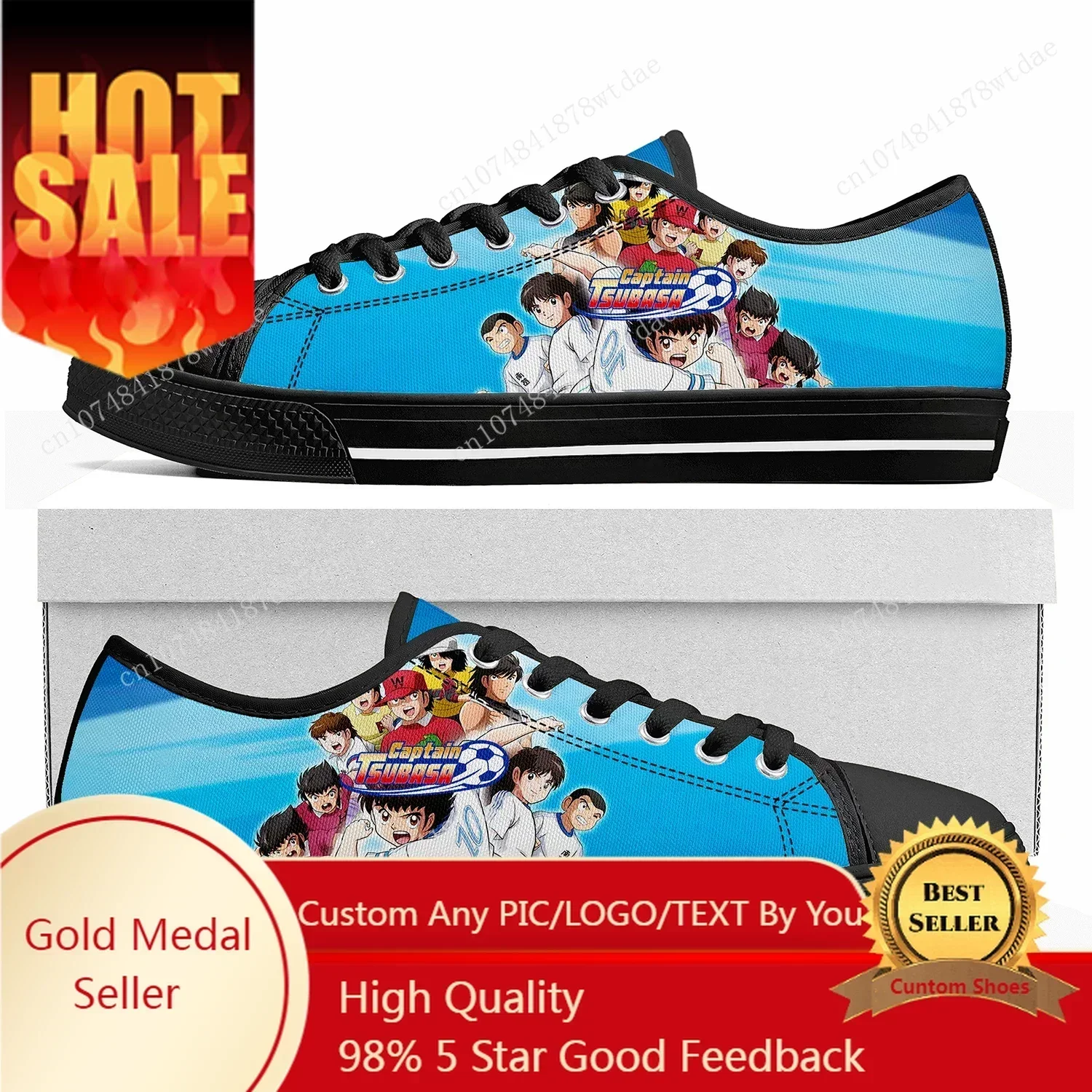 Captain Tsubasa Ozora Tsubasa Low Top Sneakers Womens Mens High Quality Canvas Sneaker Casual Cartoon Customize Shoes