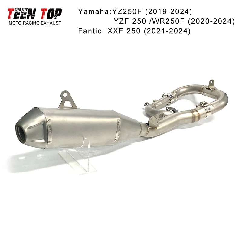 For Yamaha YZ250F YZF250 Motorcycle Exhaust System 2019-2024 Offroad Bike Exhaust For Fantic XXF 250 2021-2024 YZF 250 Exhaust