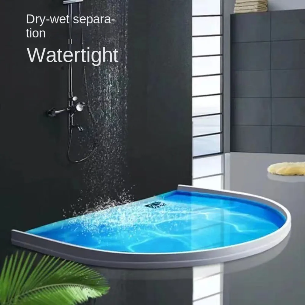 1M Water Proof Water Stop Strip Curve Frame Stick Mount Bathroom Gear Ground Block Flexible Body Floor Barrier