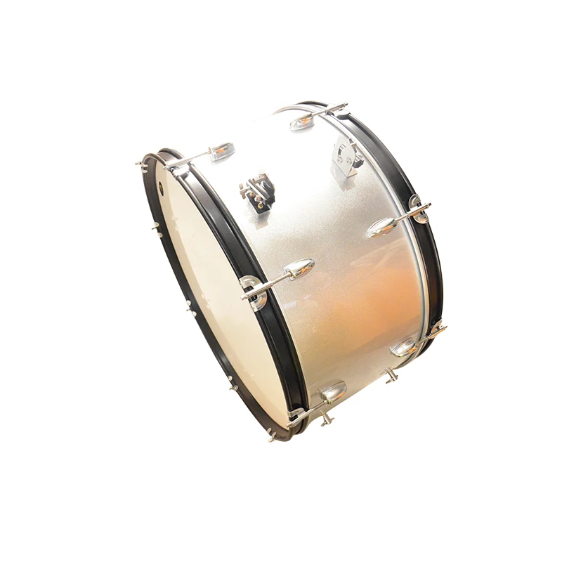 24 Inch Marching Bass Drum Complete With Drum Stick And Shoulder Strap Percussion Instrument For Band Parade Outdoor Performance