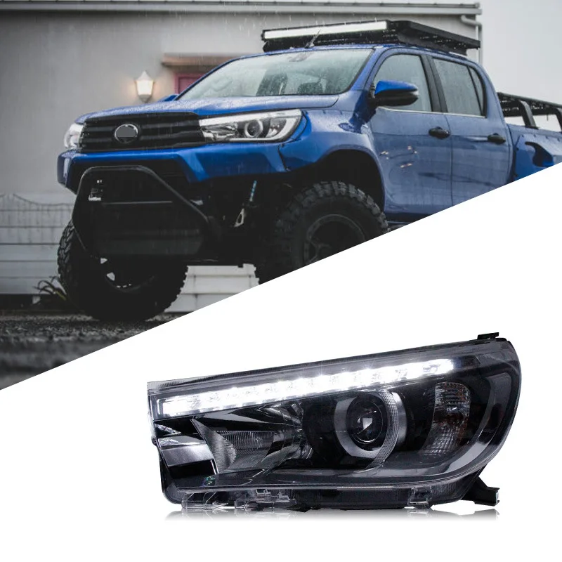 

Suitable for HILUX REVO headlight assembly VIGO modified LED daytime running light lens xenon lamp