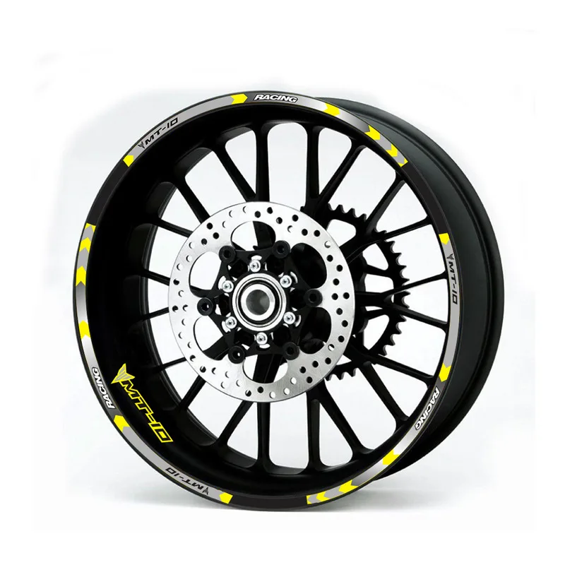 For YAMAHA MT10 Motorcycle Accessories Sticker Wheels Reflective Stripe Tape Rim Tire Decorative Decals Set