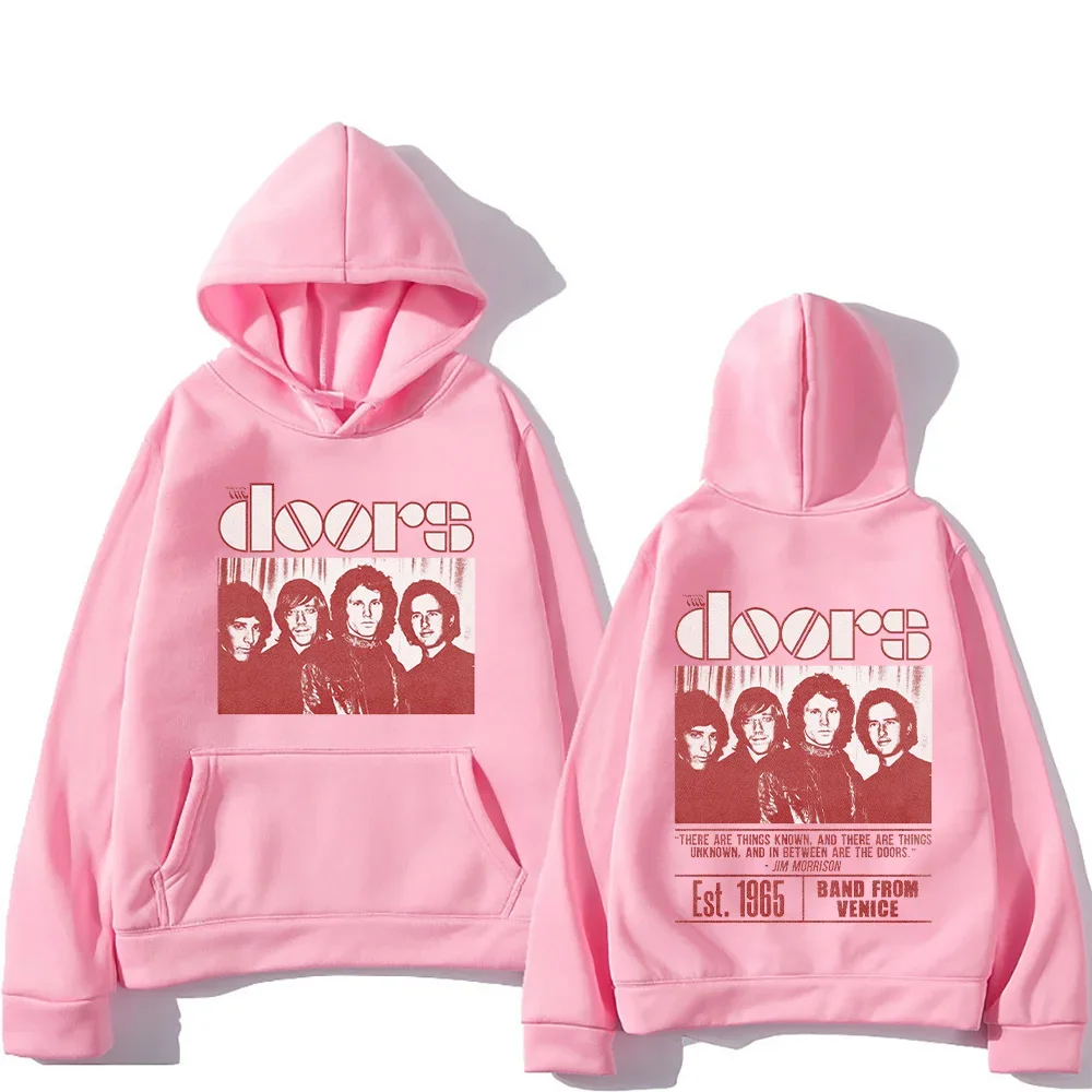 Retro Men's Sweatshirts The Doors Band Est.1965 Pullovers Band From Venice Clothing Punk Aesthetic Hoodies Women Men Sudaderas