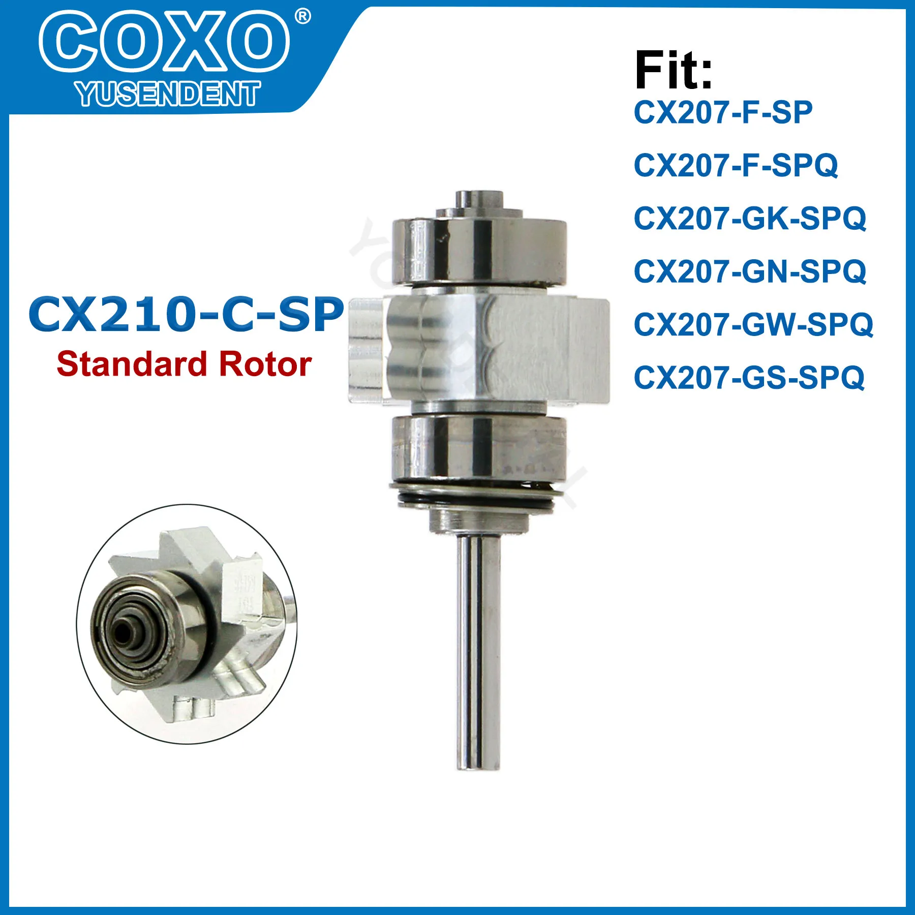 COXO CX207 manipolo dentale LED manipolo ad alta velocità E generatore coppia/testa Standard turbina ad alta velocità 2/4 fori Fit NSK KAVO